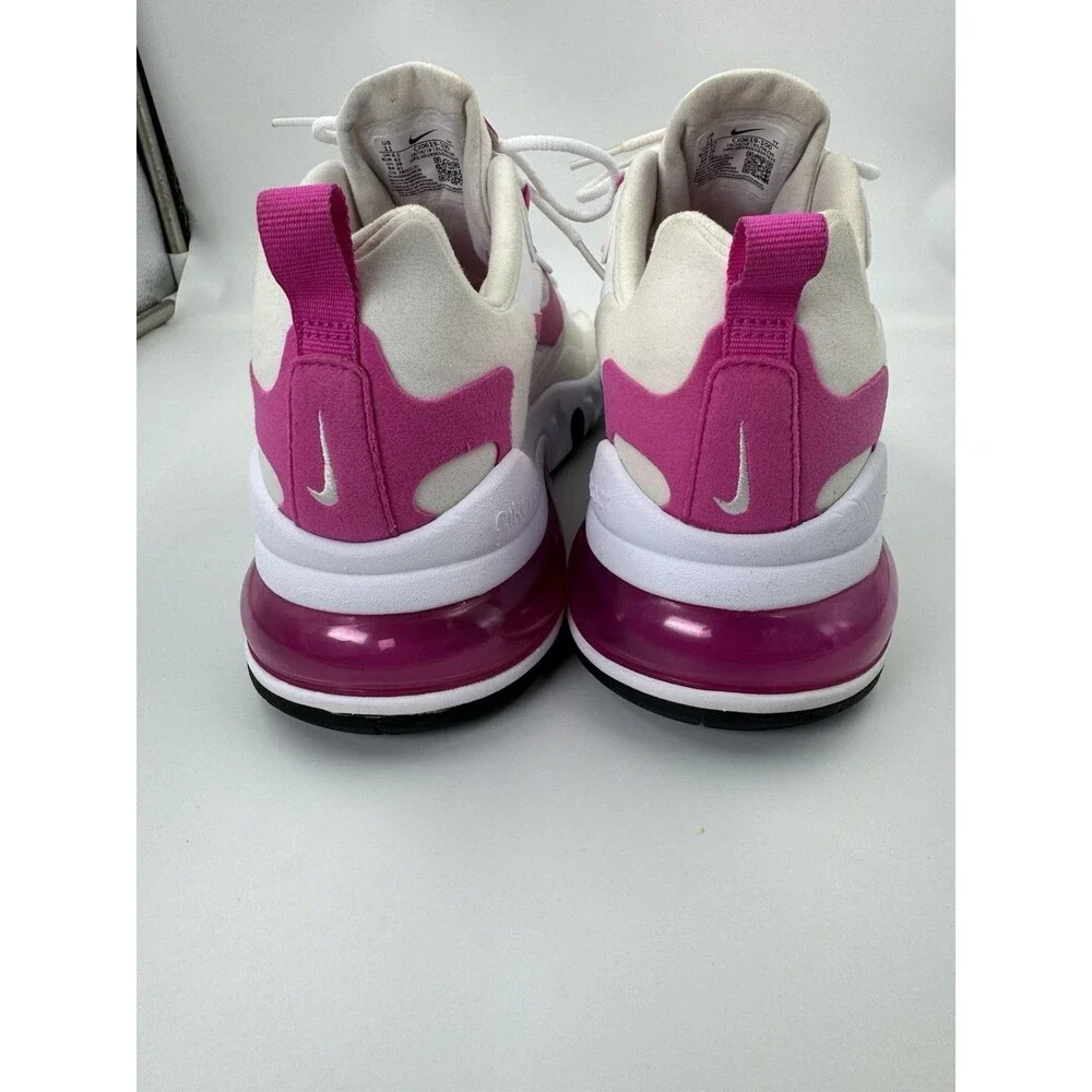 Nike Air Max 270 Unisex React Fire Pink CJ0619 100 Size 9.5Mens/11 Woman’s